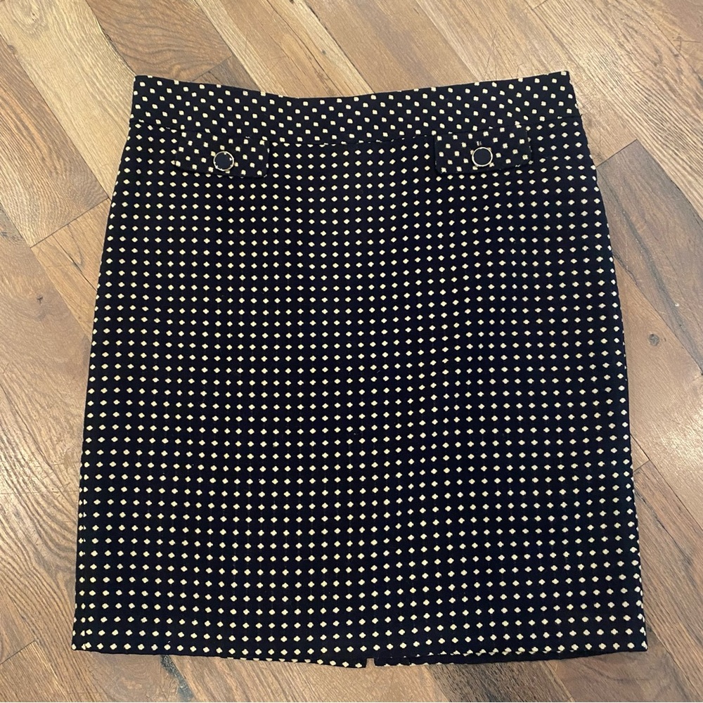 Lord & Taylor Black White Polka Dot Skirt Size 16